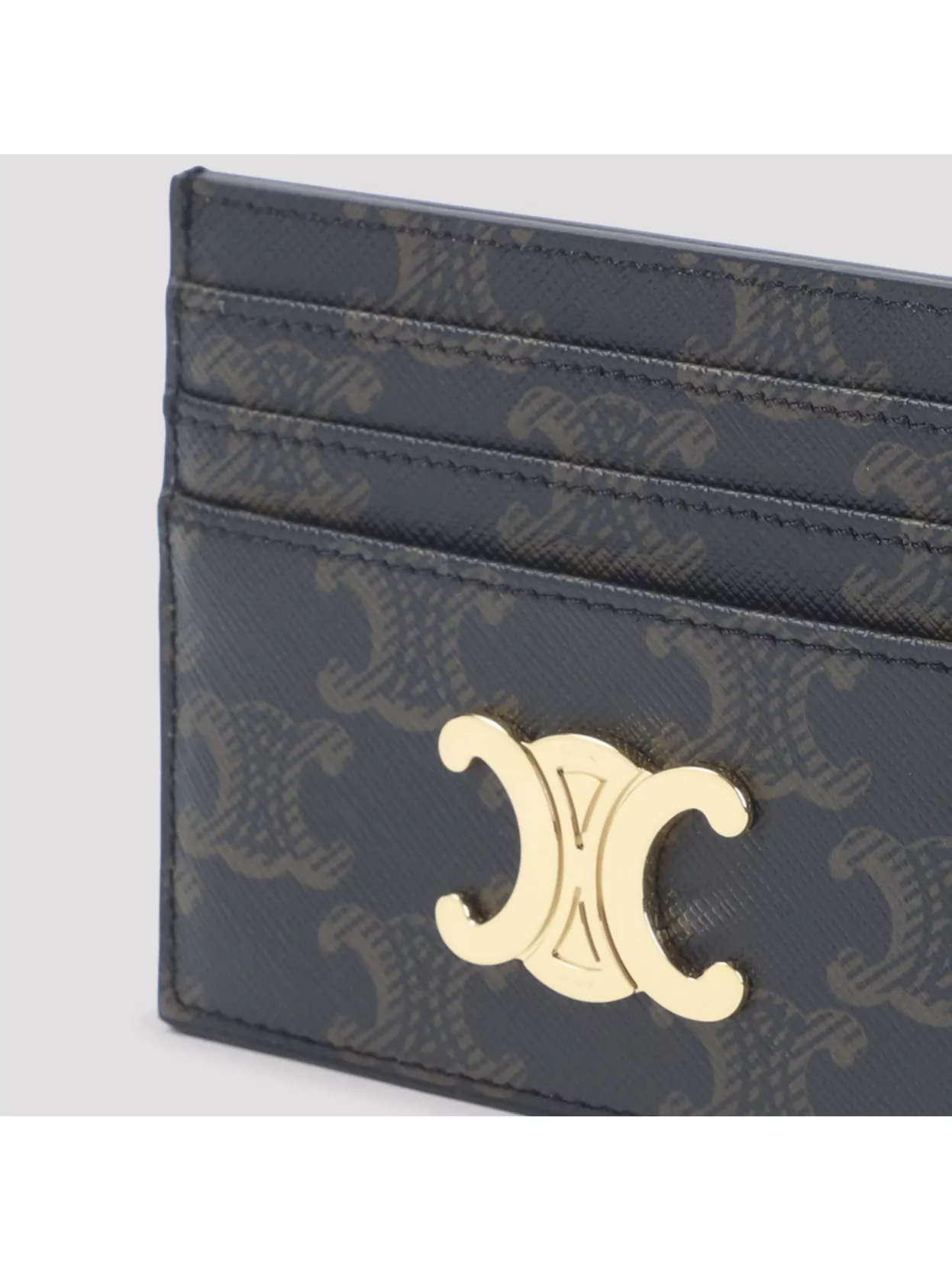 Celine Triomphe Canvas Compact Card Holder