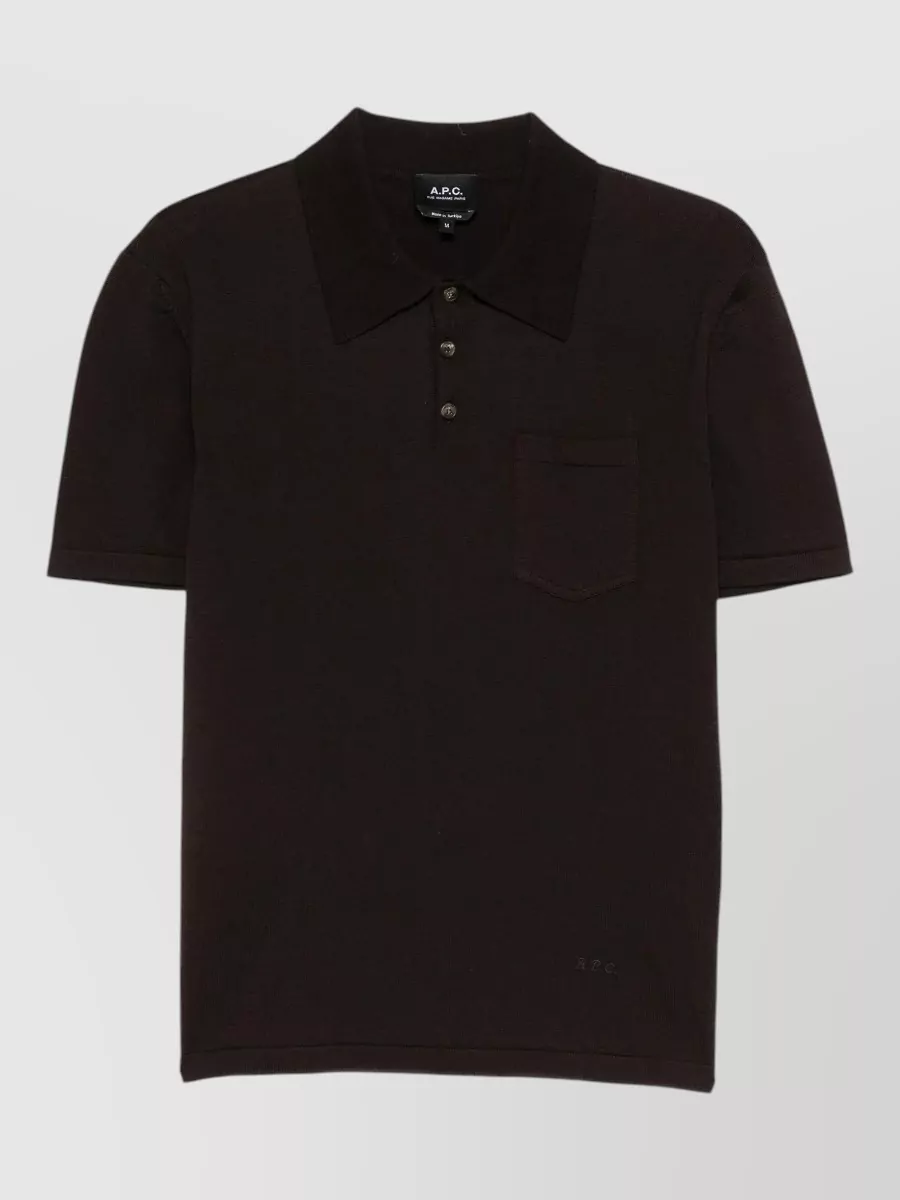 A.P.C. cotton short-sleeve polo shirt