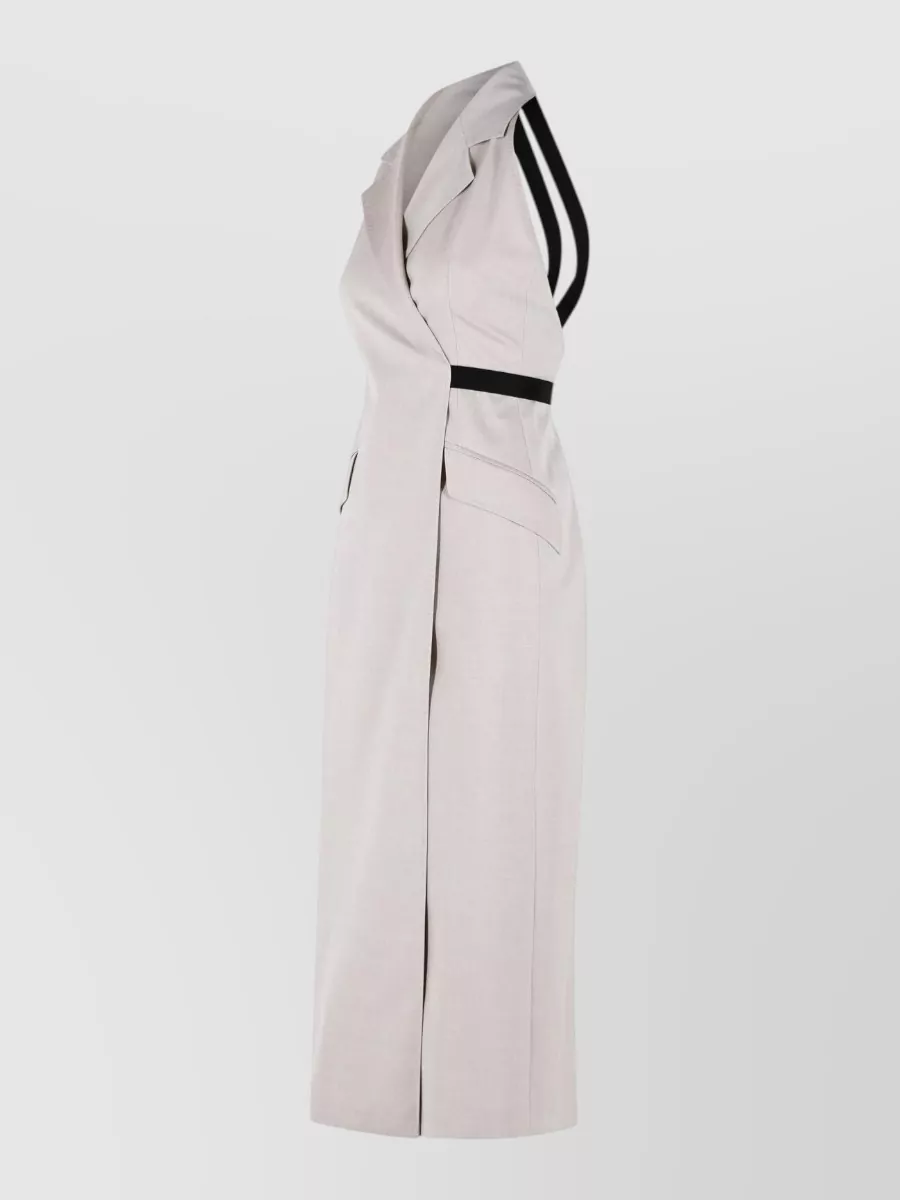 Max Mara Cotton And Virgin Wool Midi Dress