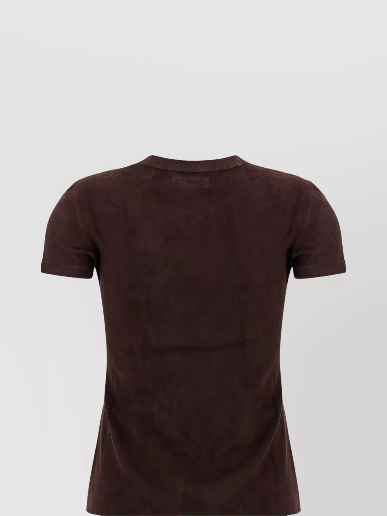 Stouls Fitted Crew Neck Short Sleeve T-shirt In Brown