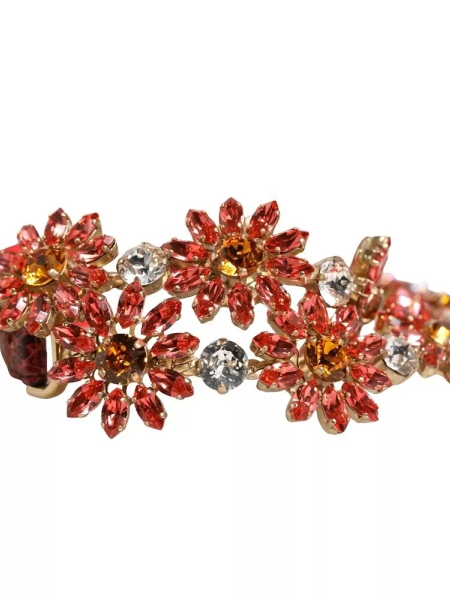 Dolce&Gabbana Crystal Embellished Leather Waist Belt