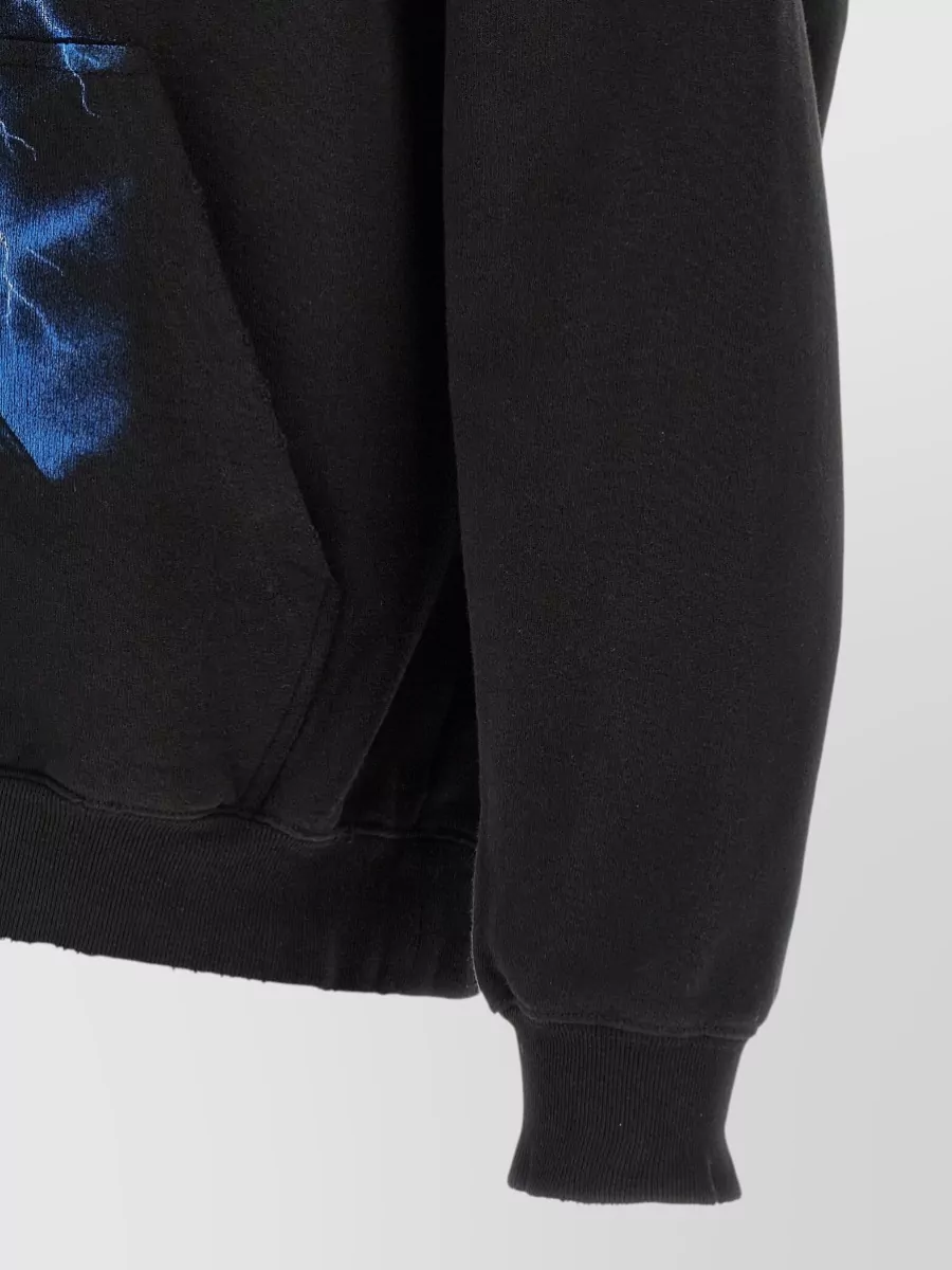Balenciaga Cotton Relaxed-Fit Logo-Print Hoodie