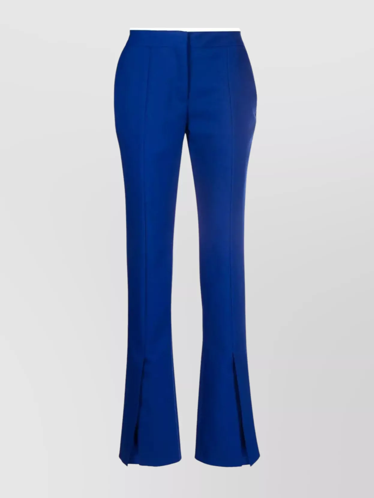 Shop Off-white Front Slit High-waisted Tailored Trousers In Blue