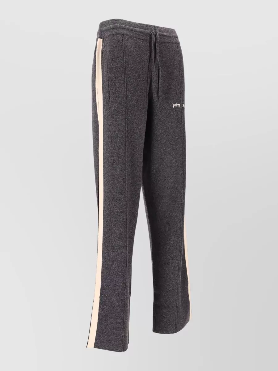 Palm Angels Knit Track Pants Logo Side Stripe