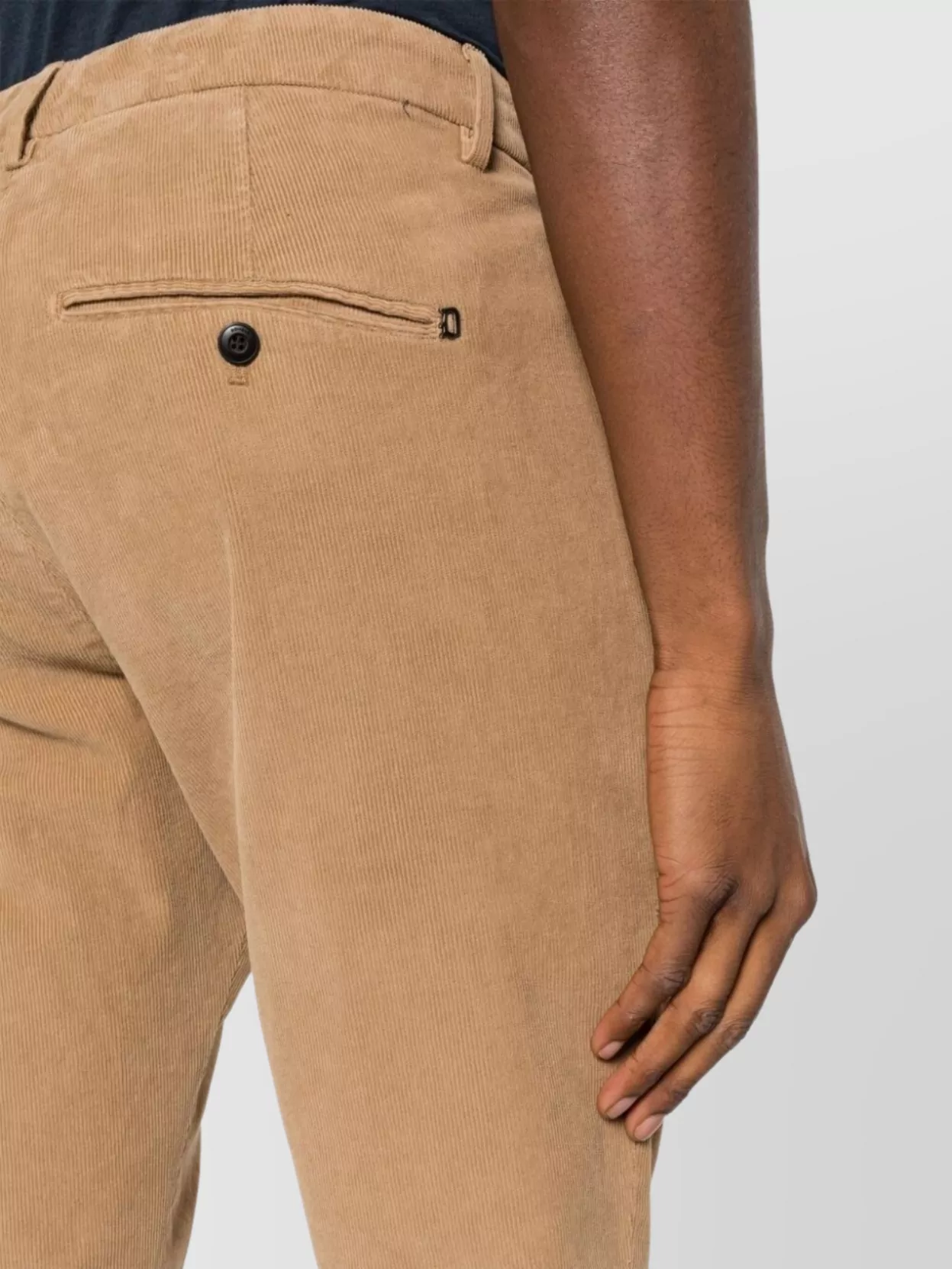 Dondup Trousers With Belt Loops And Pockets In Nude