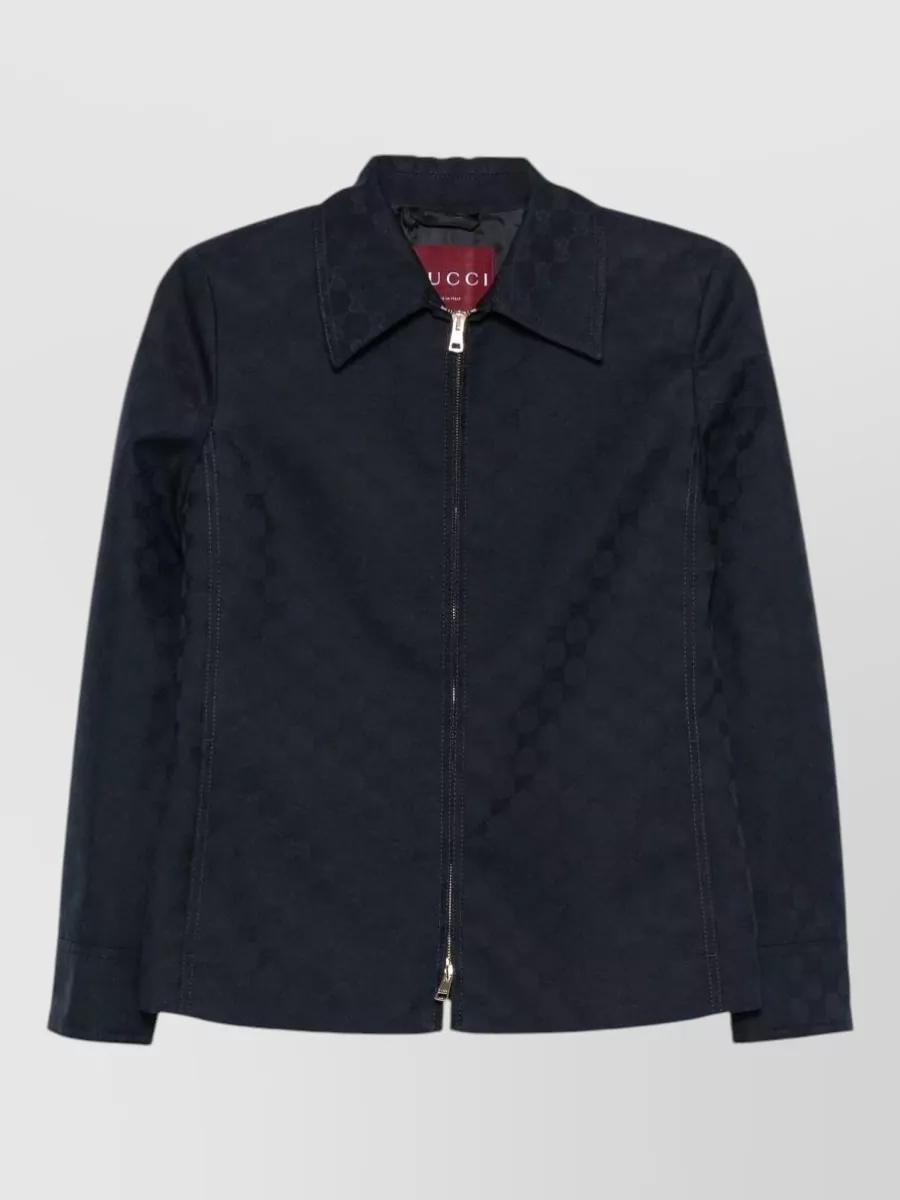 Gucci logo print belted jacket