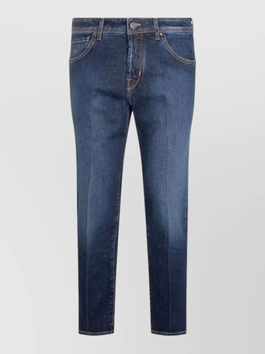 Jacob Cohen denim slim-fit cropped tapered jeans