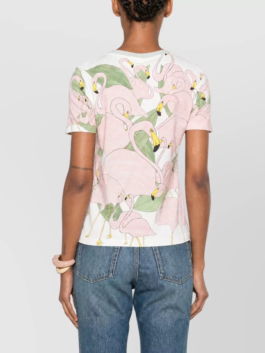 Chloé Flamingo Print T-Shirt