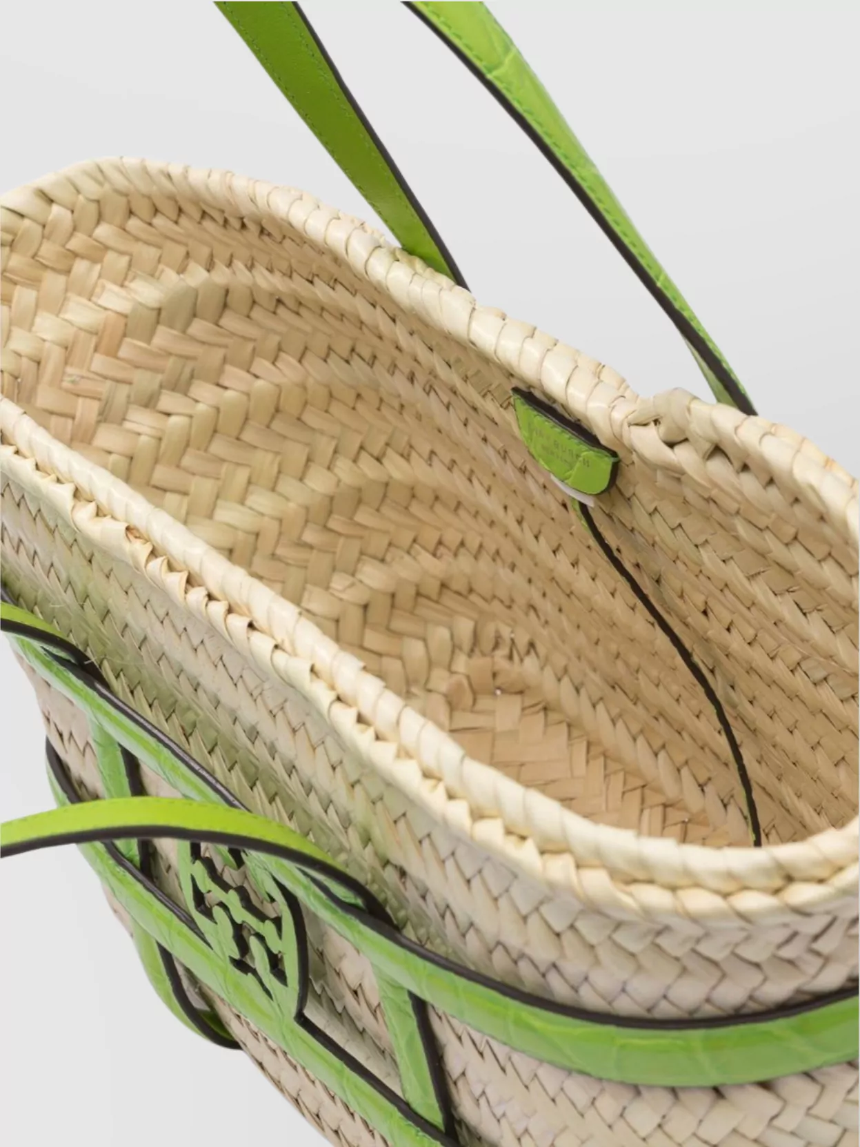 Tory Burch Woven Texture Tote Bags With Dual Handles