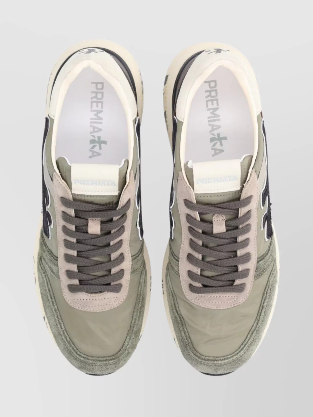 Premiata Stylish Sneakers Featuring Contrasting Panels