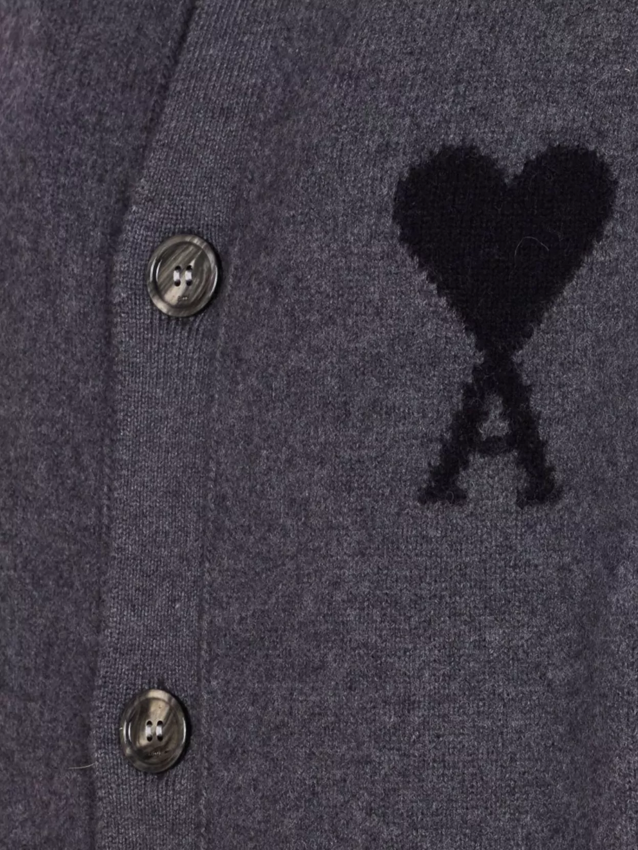 Ami Paris Long Sleeve Cardigan Frontal Pockets