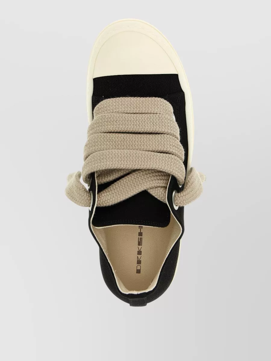 Rick Owens Drkshdw Jumbolace Low Sneakers Contrasting Sole Eyelets