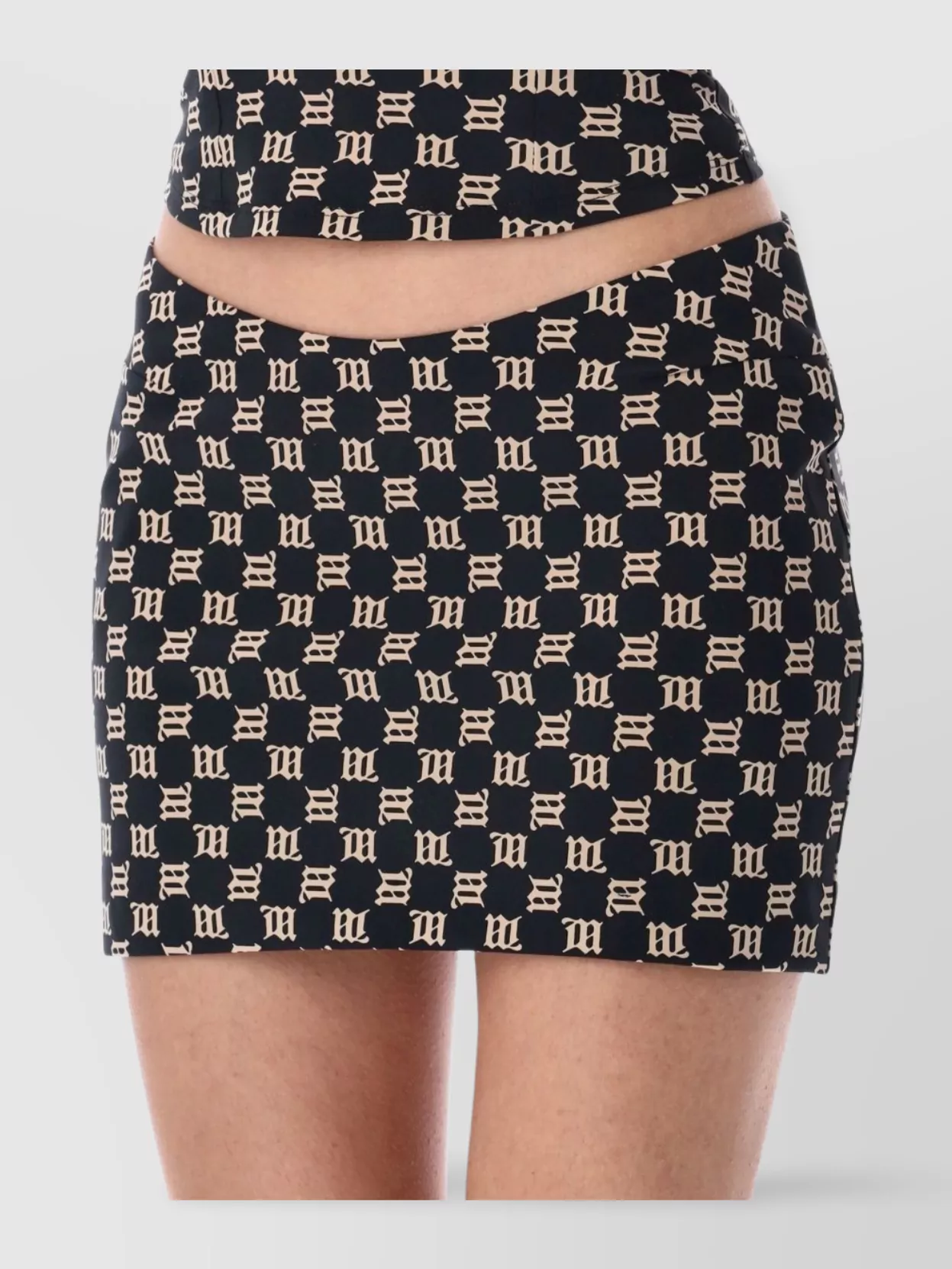 Shop Misbhv Monogram Lycra Mini Skirt