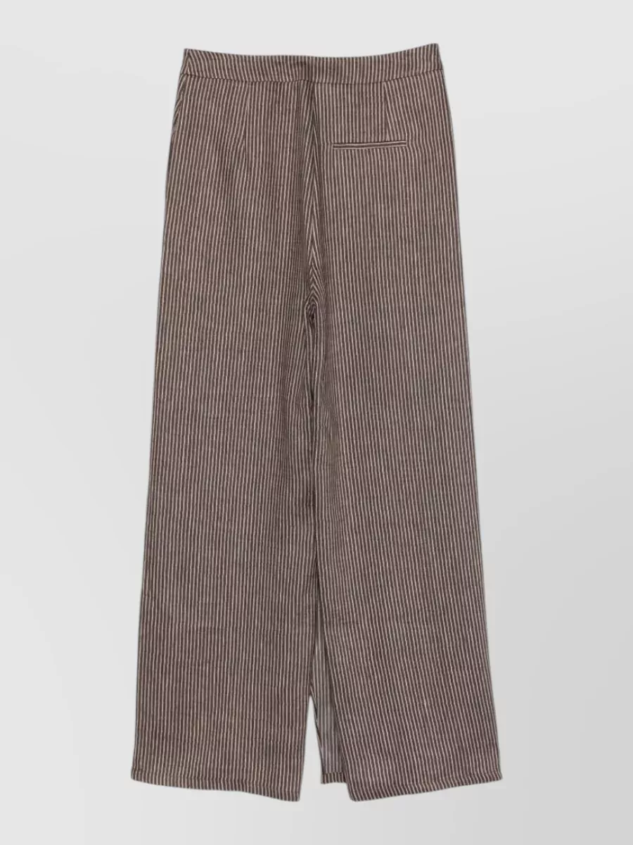 Alysi Striped Wide-Leg Trousers