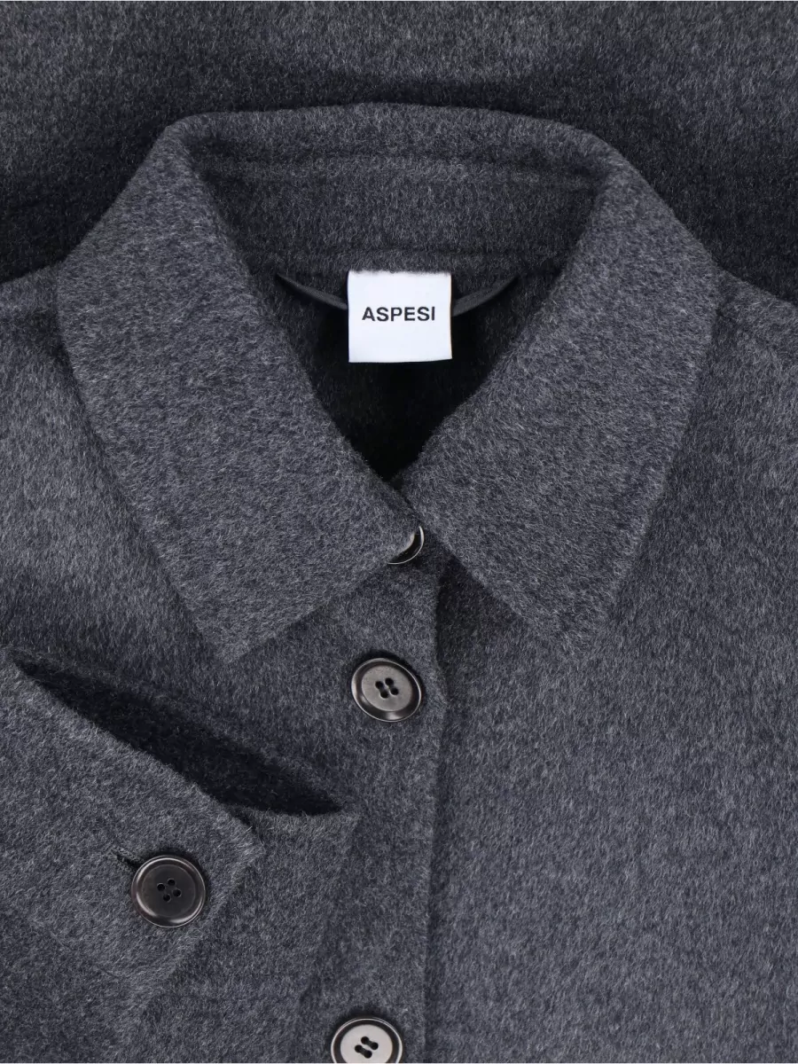 Aspesi Wool Single-Breasted Coat