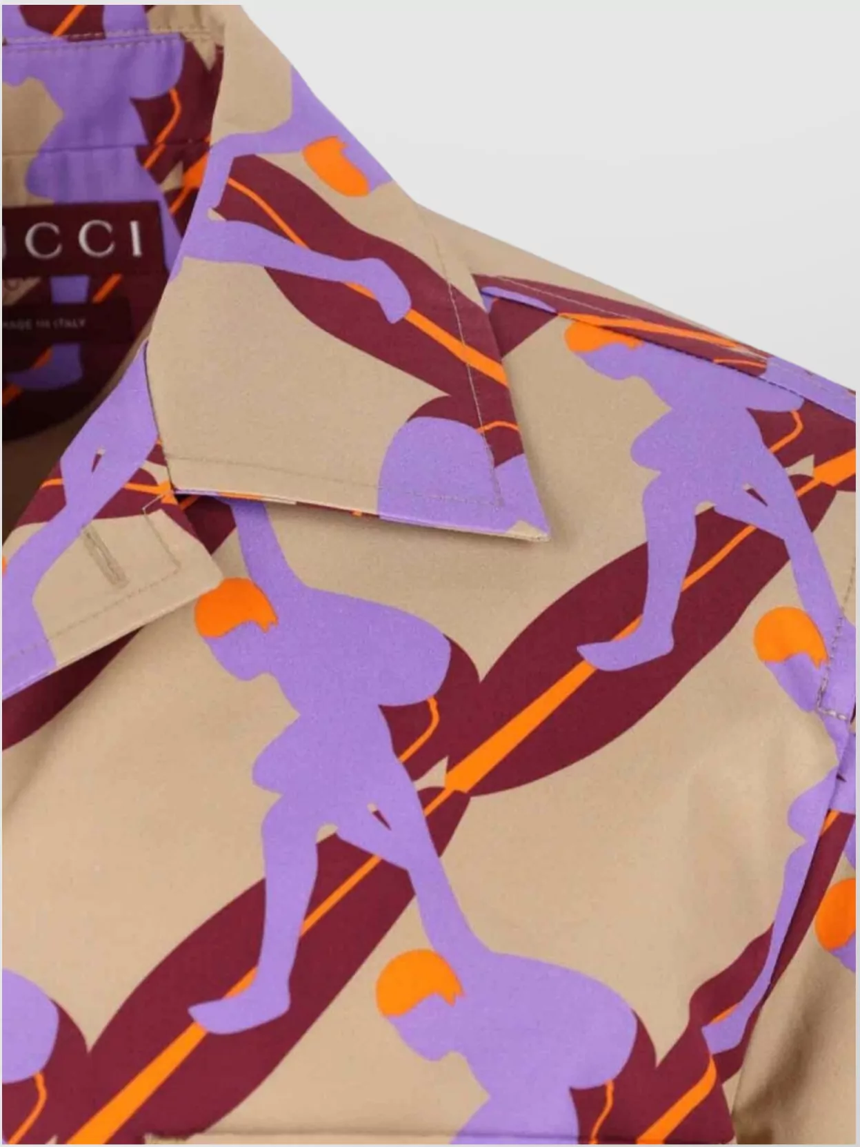 Gucci Casual Graphic Print Short Sleeves Chest Pocket