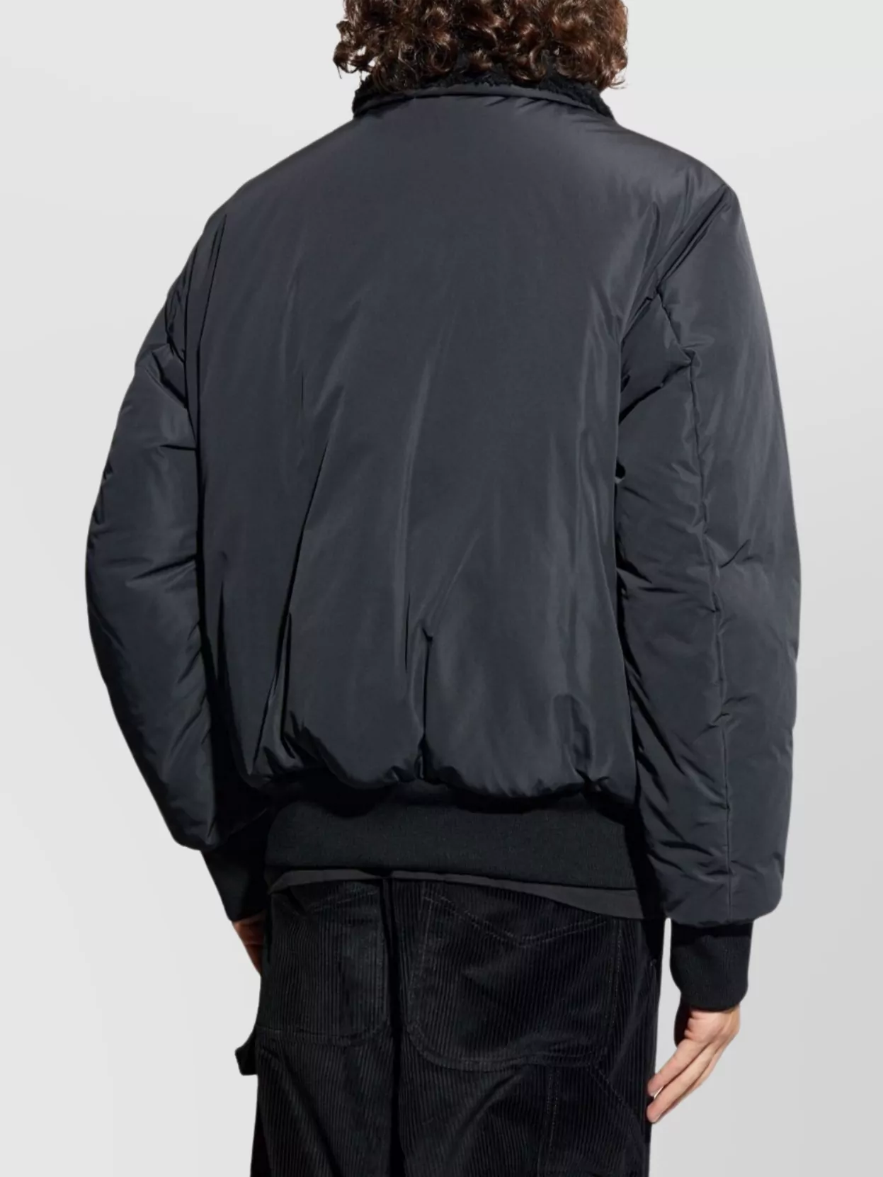 Moncler Short Jacket Featuring Shearling Collar