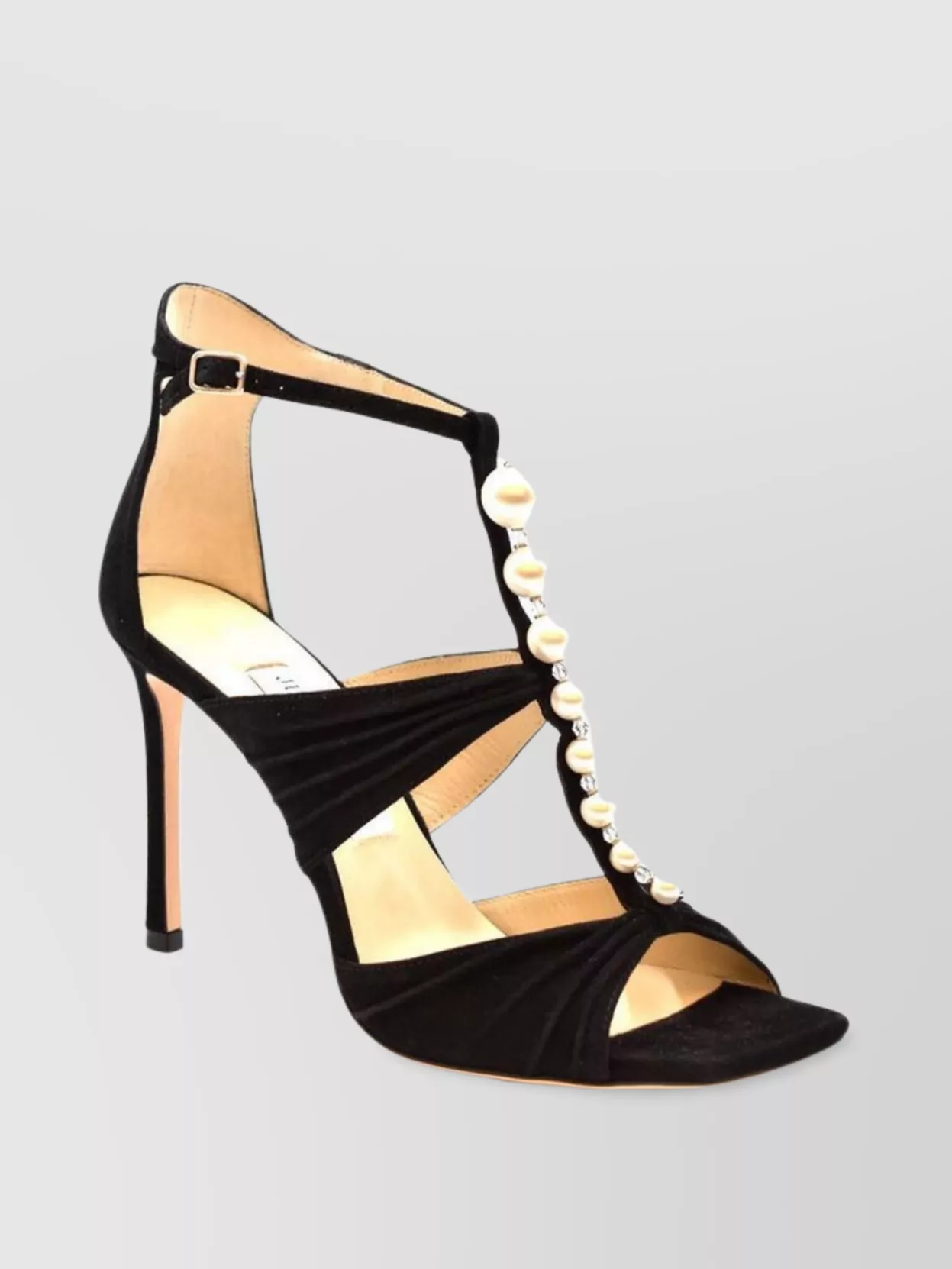 Jimmy Choo Pearl Strappy Stiletto T-bar Sandals In Brown