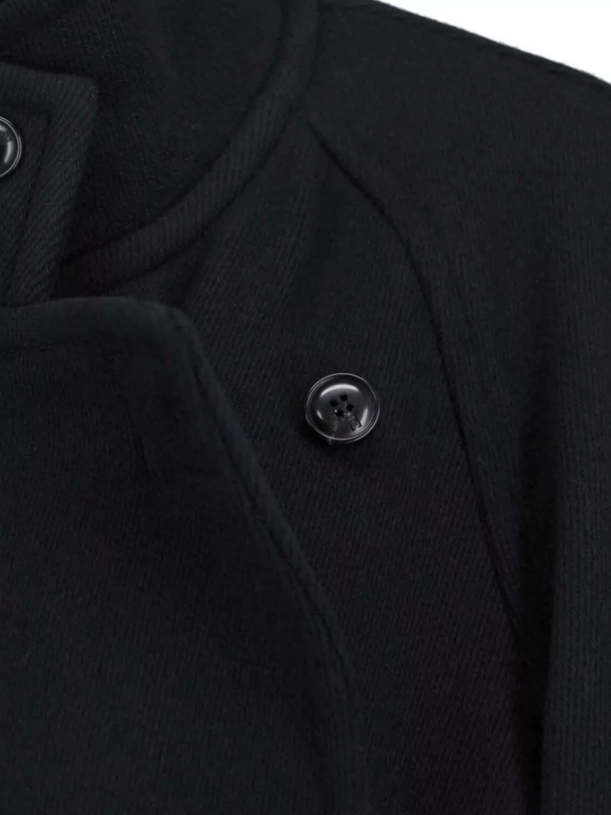 Low Classic Long Length Jacket High Collar In Black