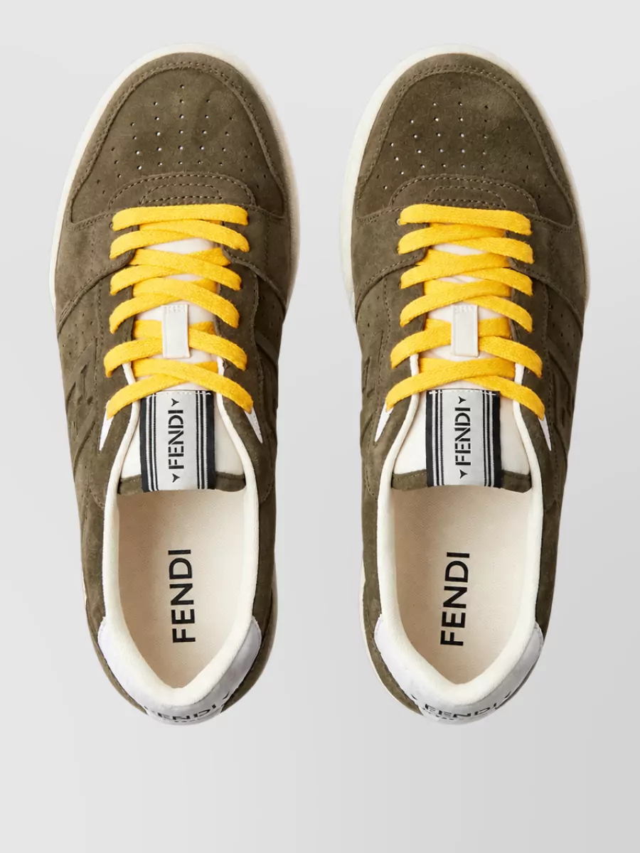Fendi Suede Leather Sneakers