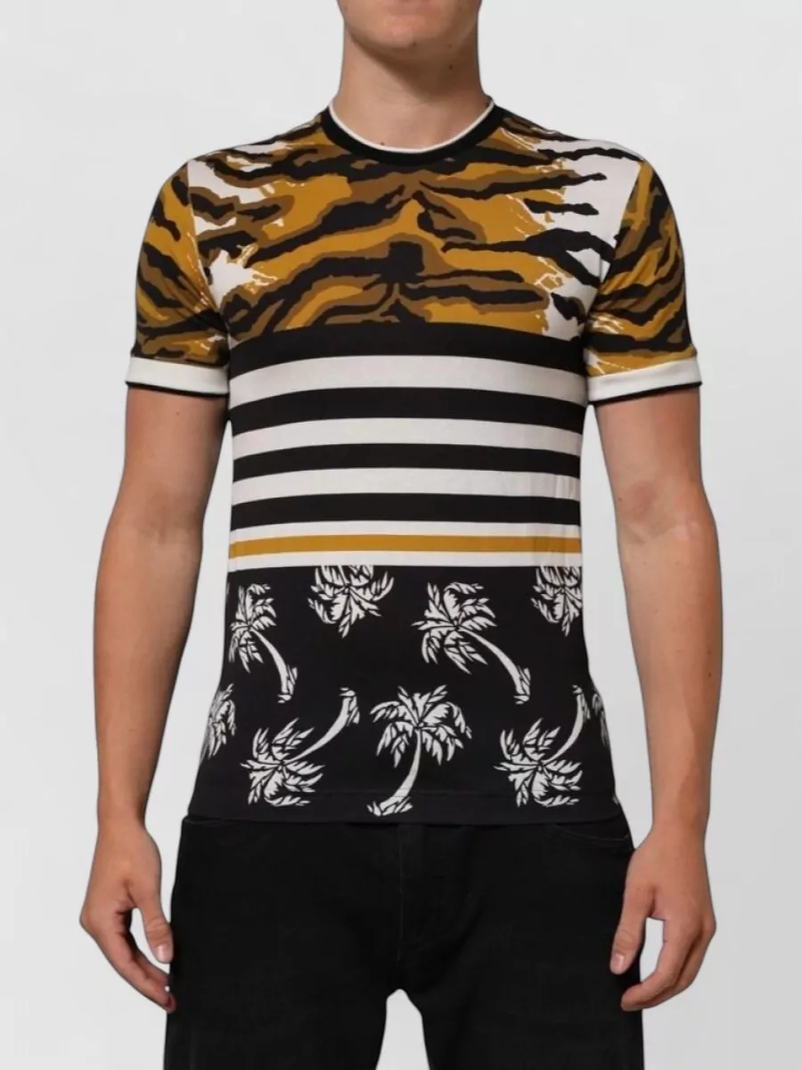Dolce&Gabbana leopard palm leaf t-shirt