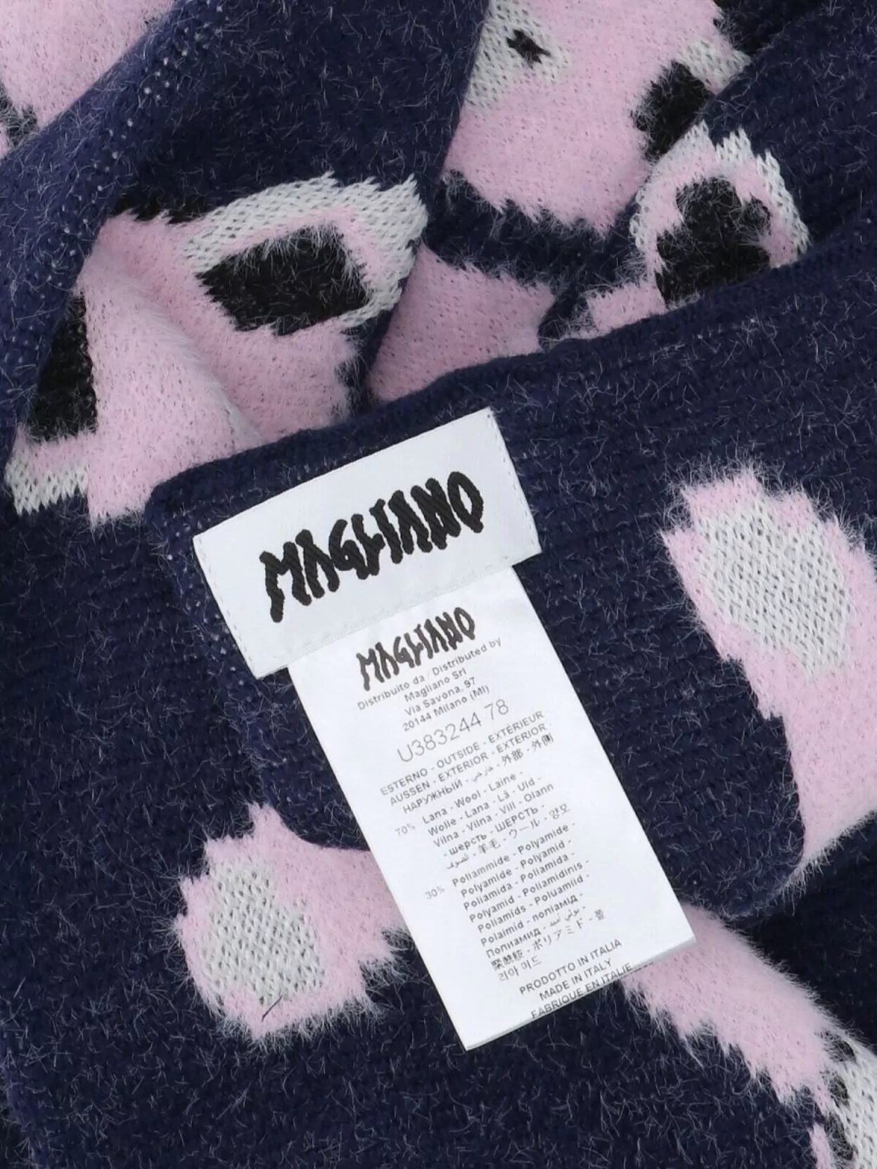 Magliano Bear Motif Soft Texture Scarf Accessory