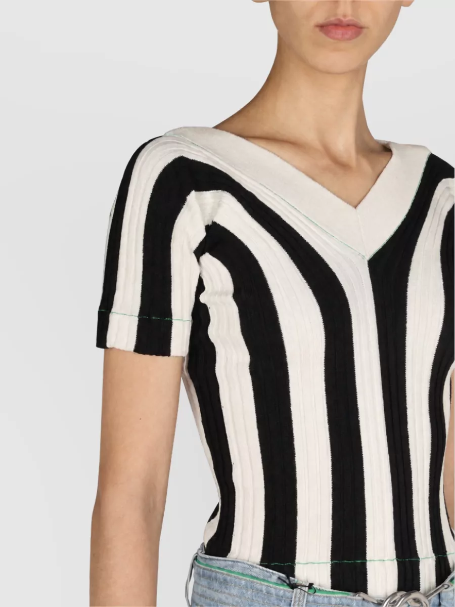 Bottega Veneta Striped Knit Top