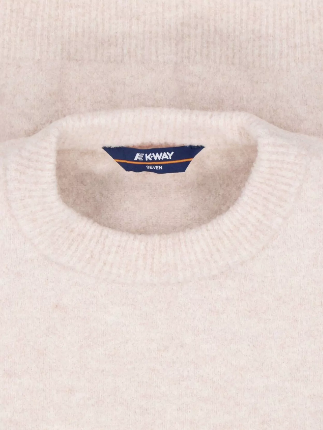 K-Way Soft Texture Crewneck Sweater With Ribbed Cuffs