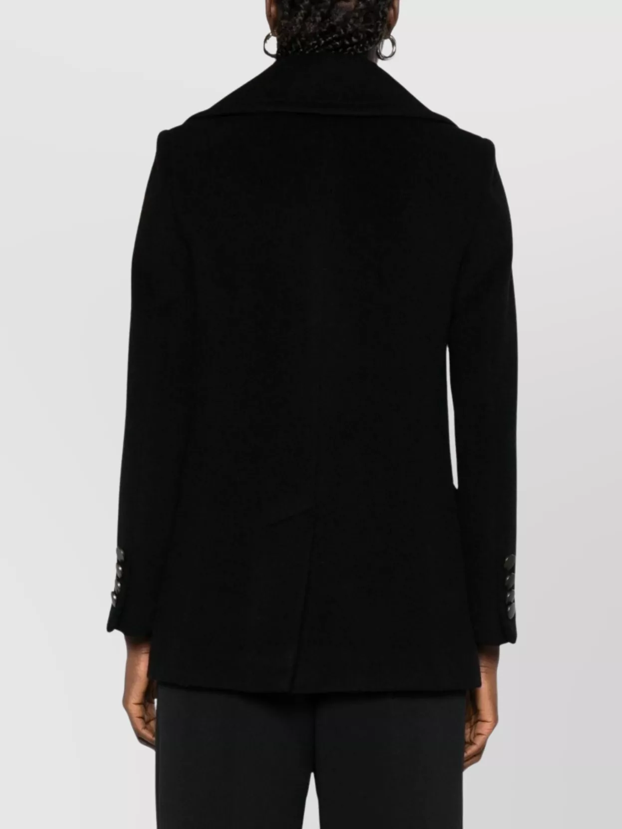 Tagliatore Flap Pockets Wool Double-breasted Coat In Black