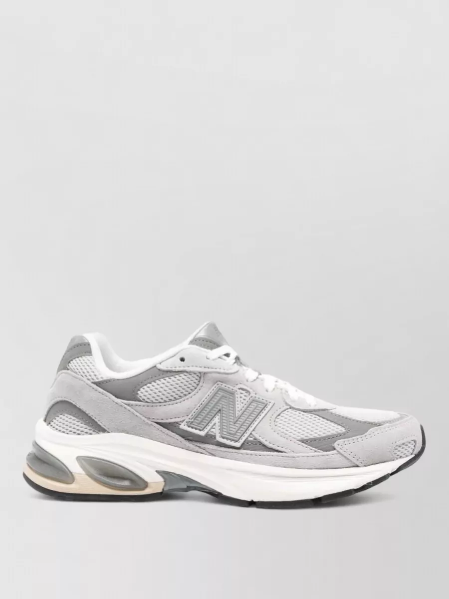 New Balance Suede Mesh Paneled Low-Top Sneakers