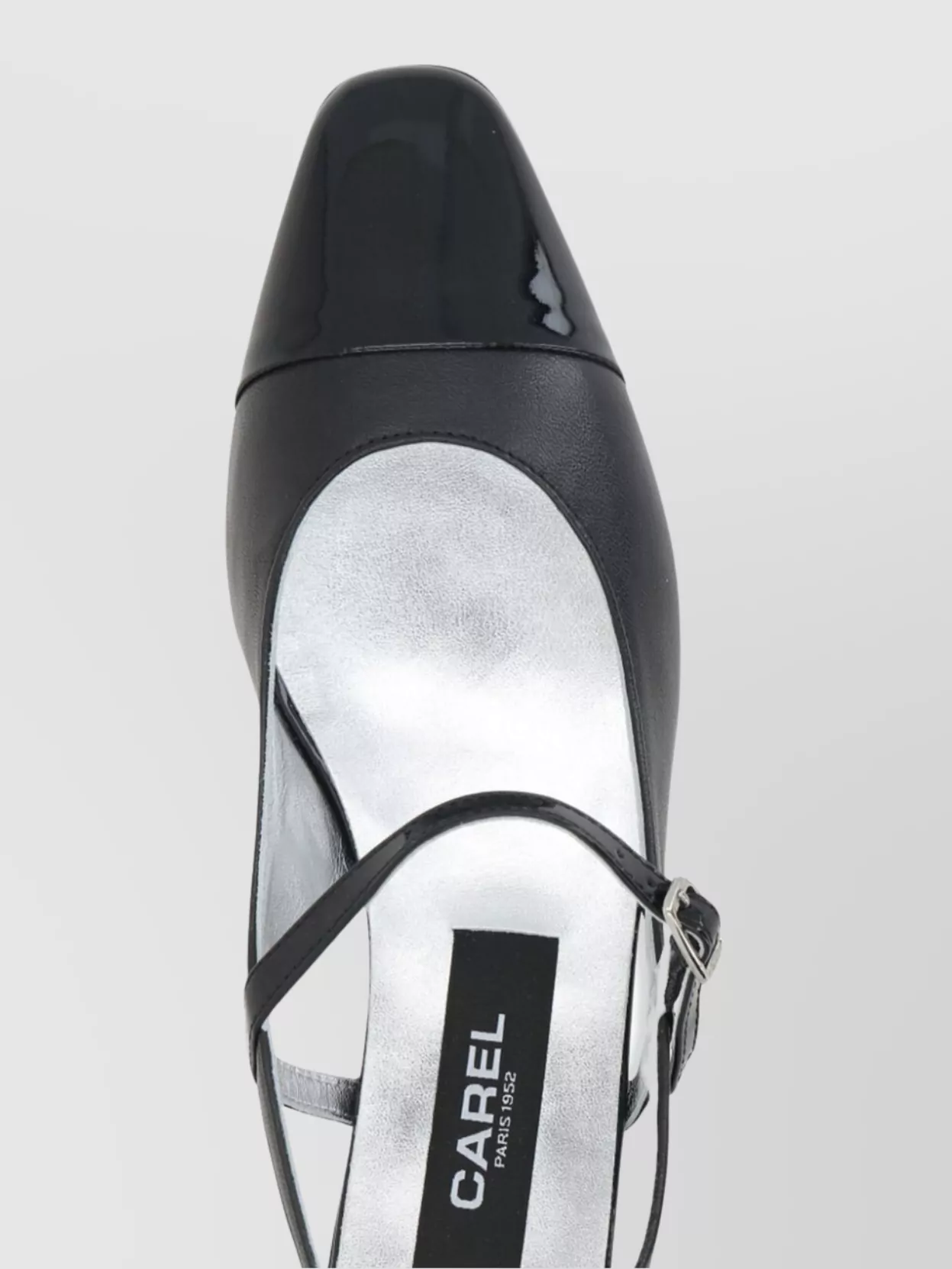 Shop Carel Paris Leather Slingback Ballets With Low Block Heel