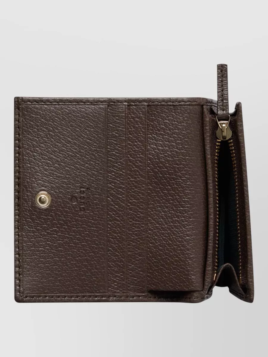 Gucci Compact Wallet Monogram Pattern Leather Accessory