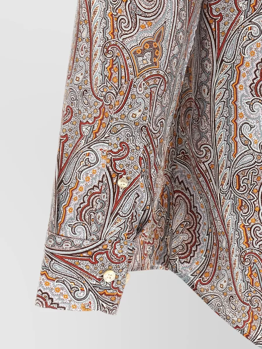 Etro Paisley Pattern Shirt Button Down Collar