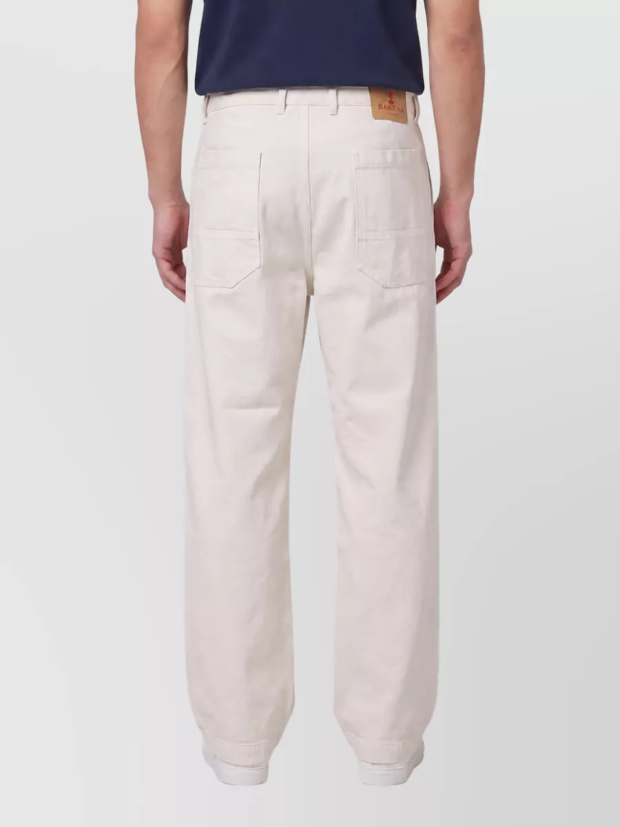 Barena Cotton Pleated Cropped Carrot Trousers