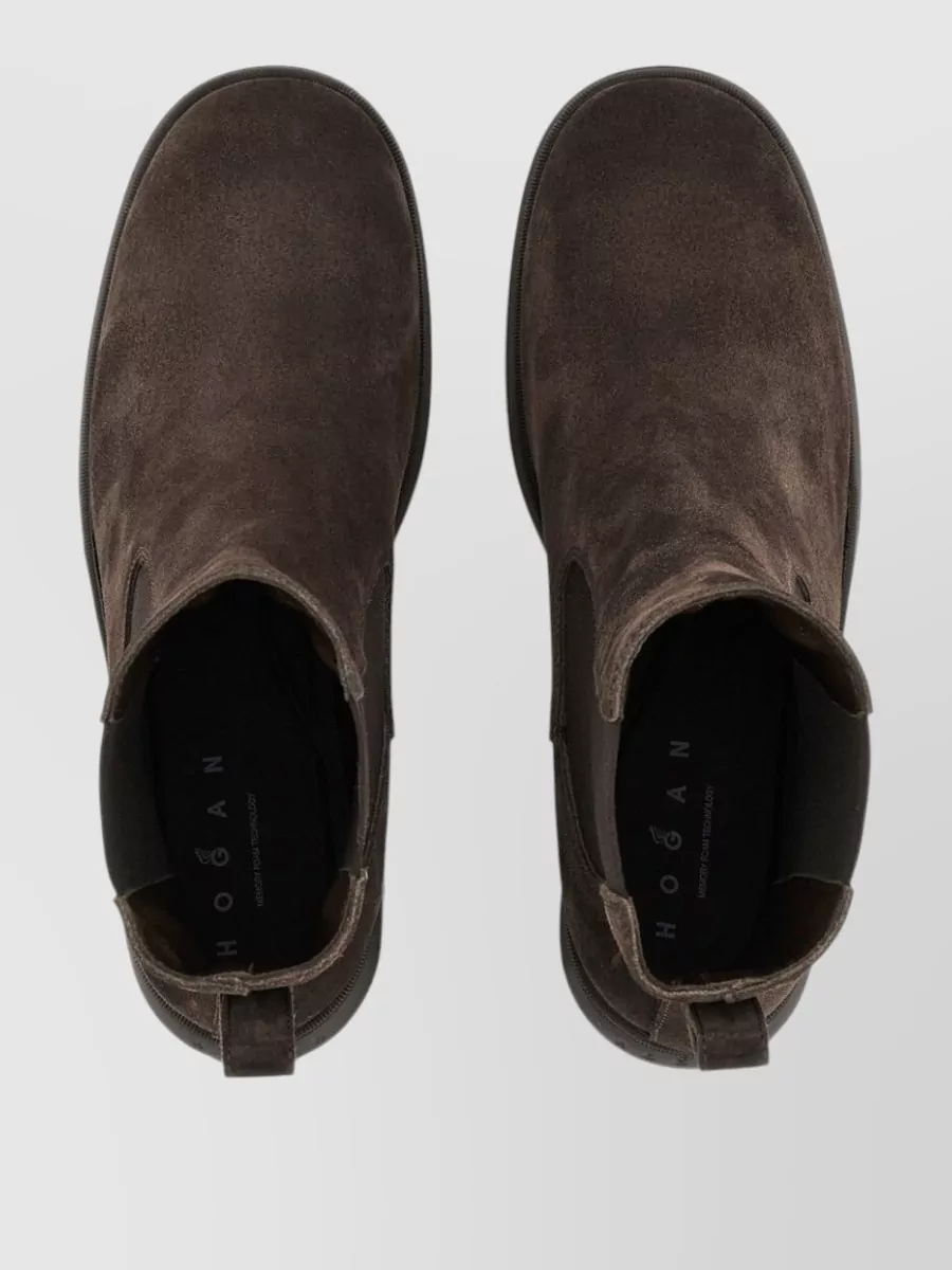 Hogan Suede Panelled Chelsea Boots