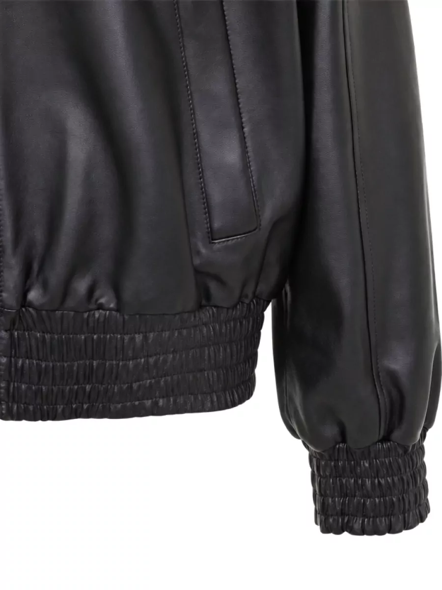 Balenciaga Lamb Leather High-Neck Jacket