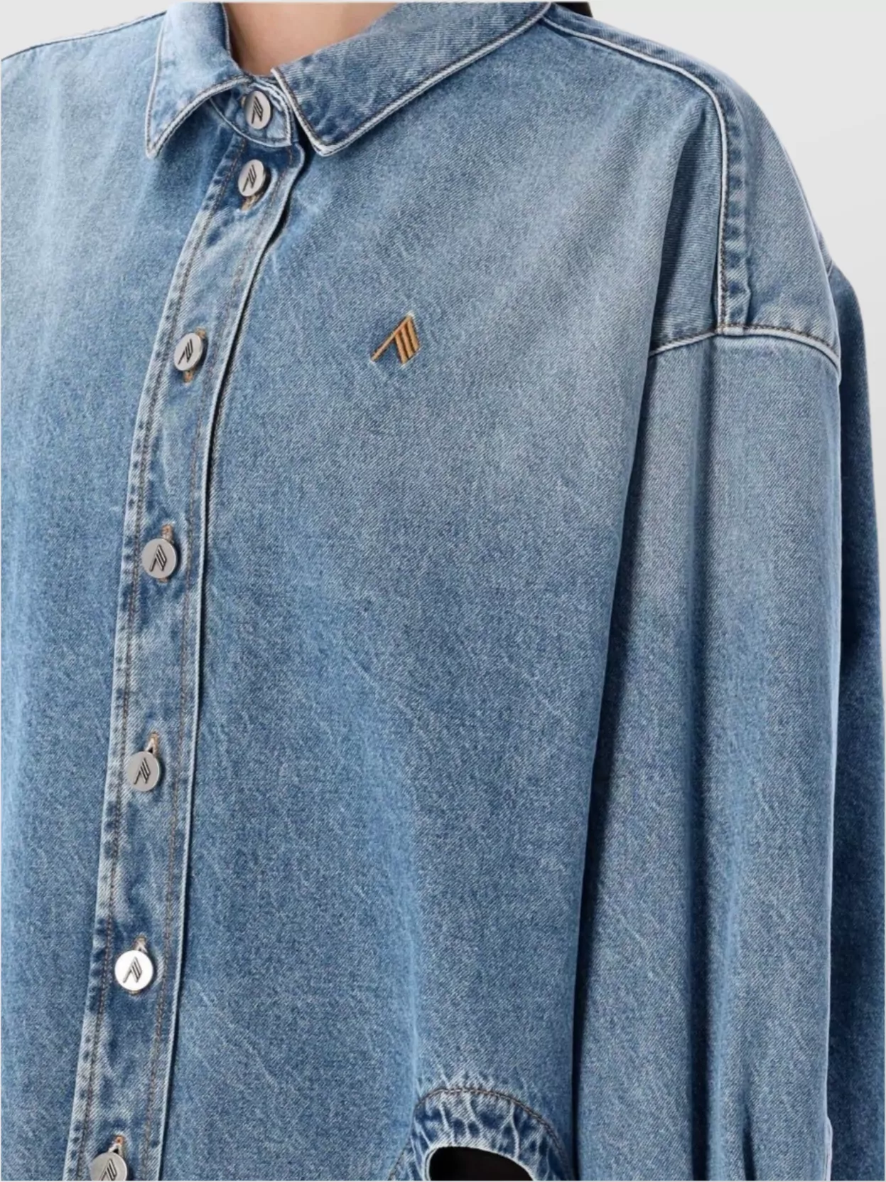 The Attico Oversized Denim Shirt Jacket Diana
