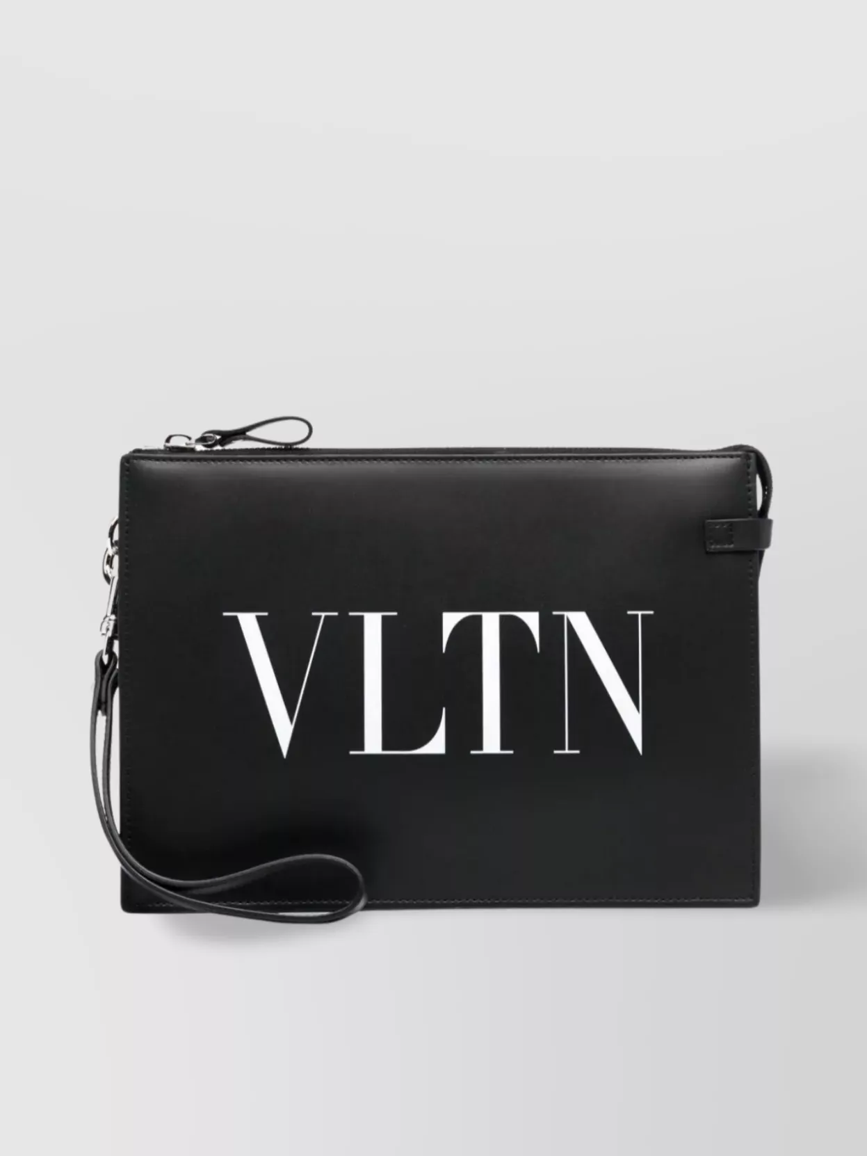 Shop Valentino Rectangular Studs Clutch Bag In Black