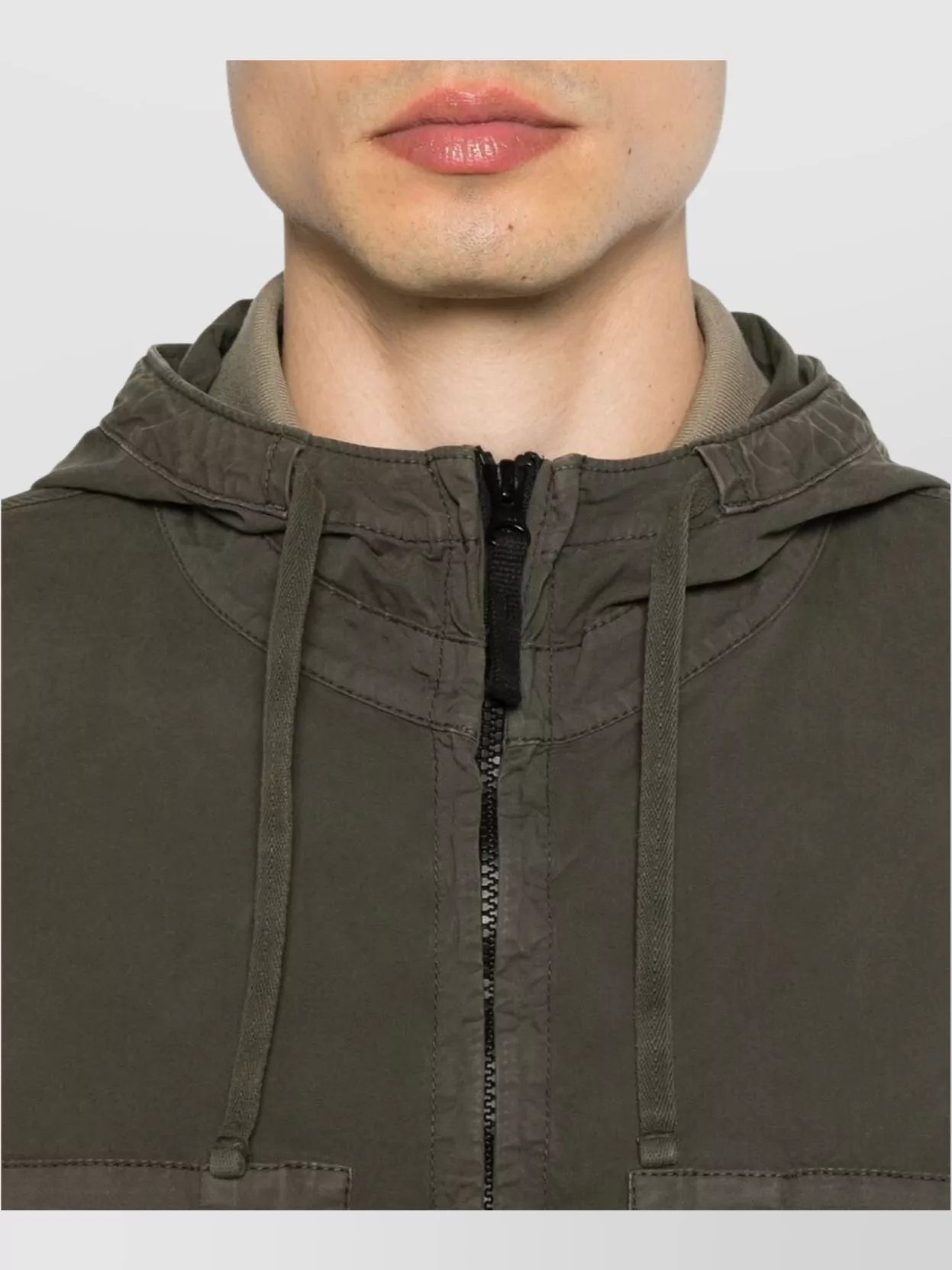 Stone Island Drawstring Hooded Jacket Pockets