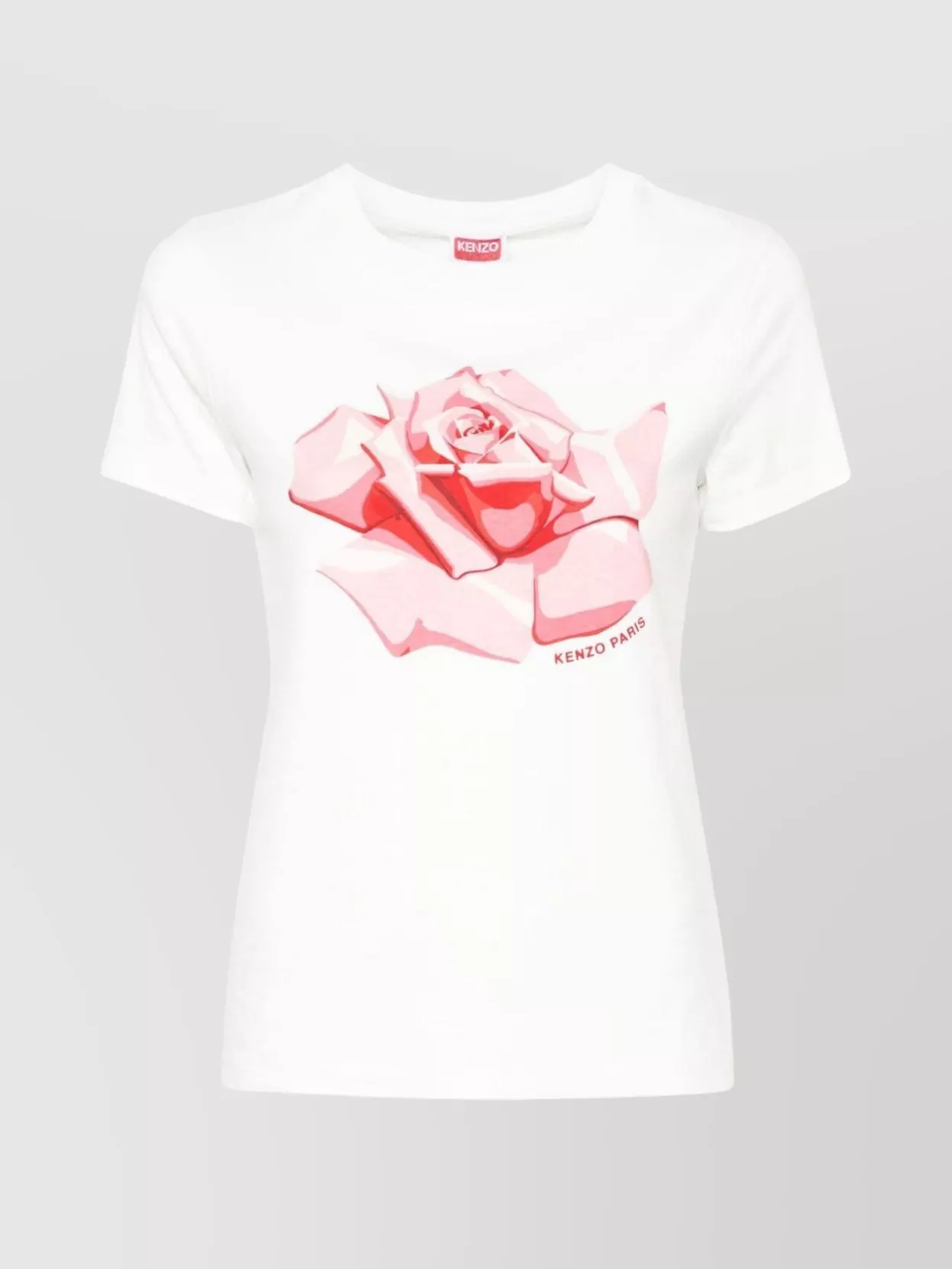 Shop Kenzo Sleeved Rose Graphic Crew Top
