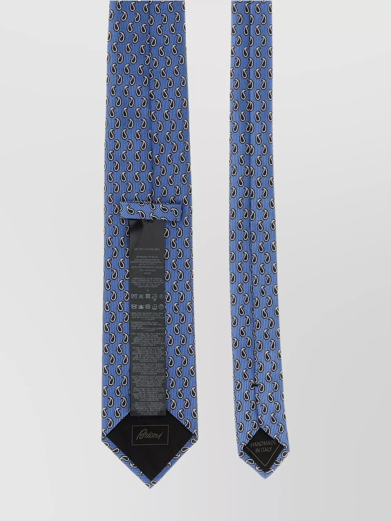 Brioni Jacquard Tie Ties And Papillon Blue In Blue