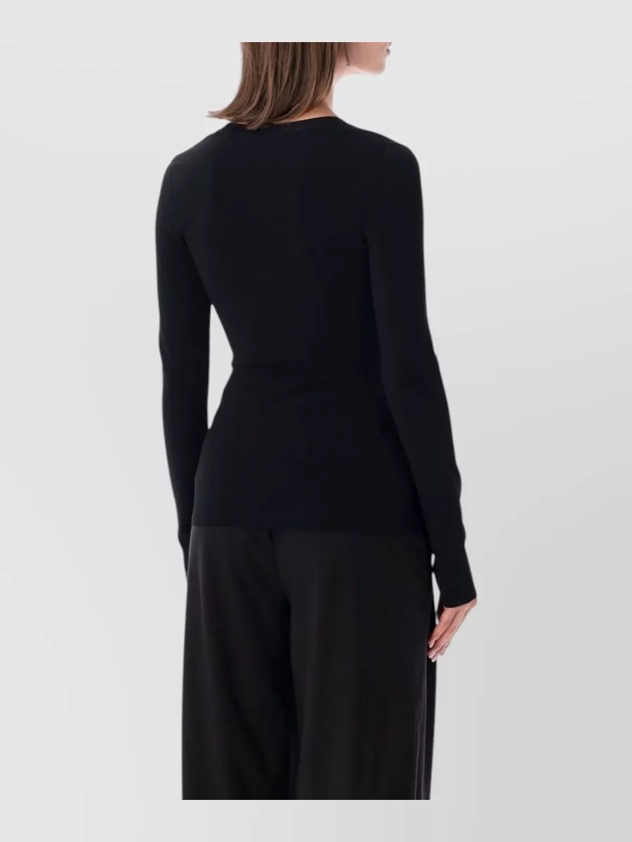 Stella Mccartney Fine-Knit Slim-Fit Scoop-Neck Long-Sleeve Top