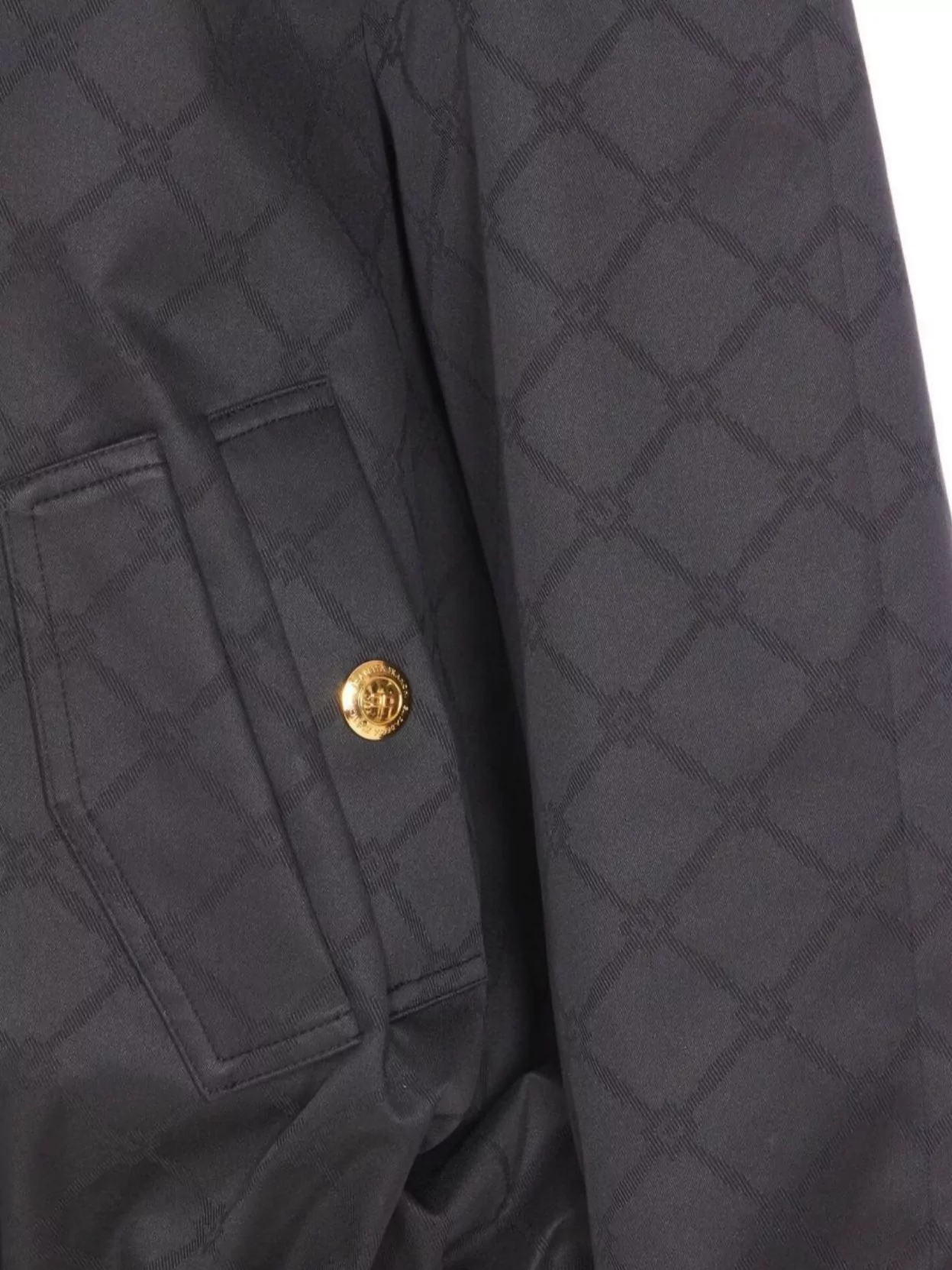 Elisabetta Franchi Crewneck Quilted Jacket Front Pockets