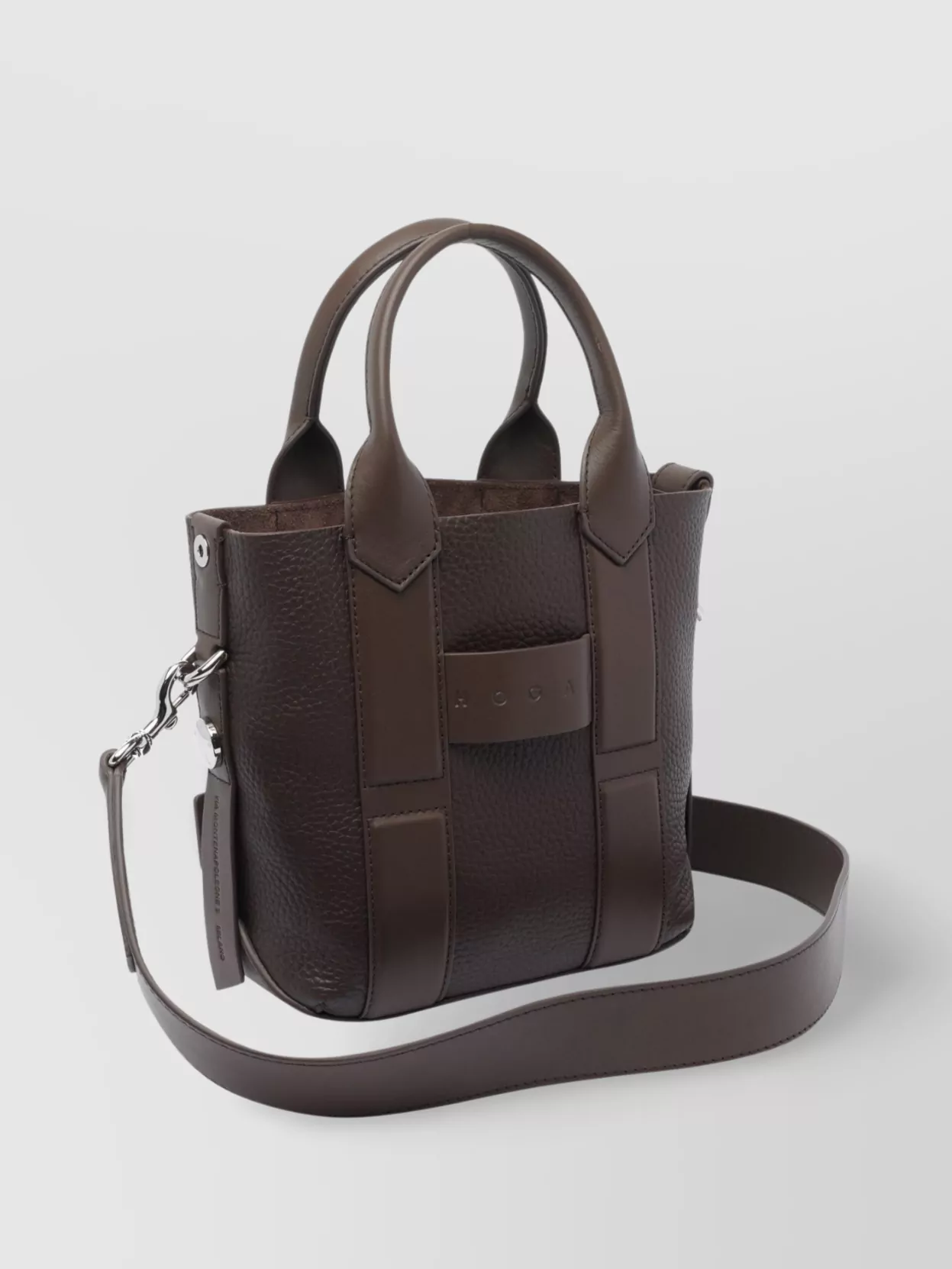 Hogan Small Script Leather Handbag