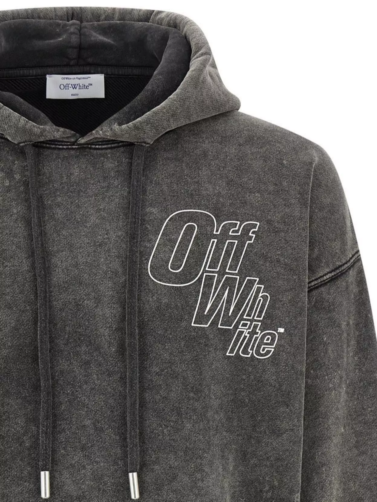 Off-White Arrow Design Hoodie Drawstring Style