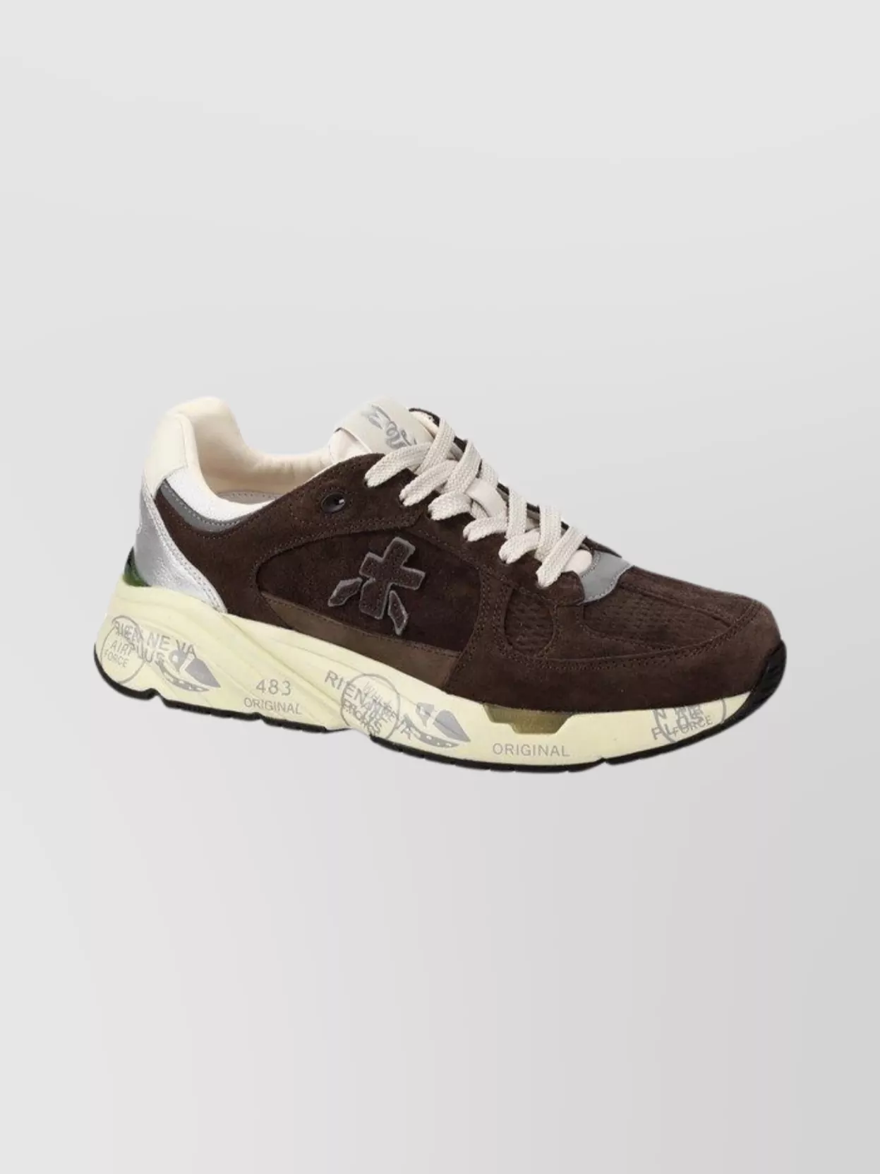 Premiata Sneakers With Contrast Sole And Cushioned Collar