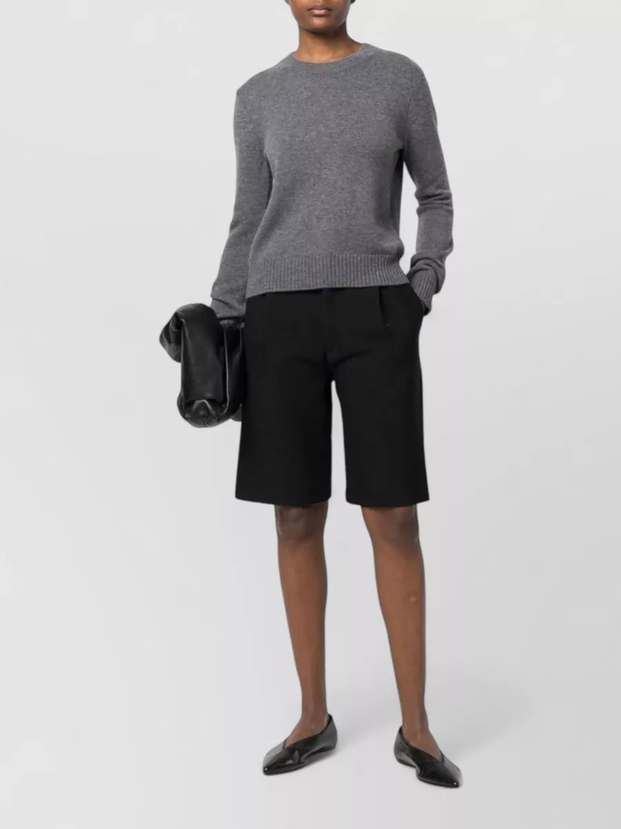 Lisa Yang Cashmere Fine-Knit Slightly Cropped Crew-Neck Jumper