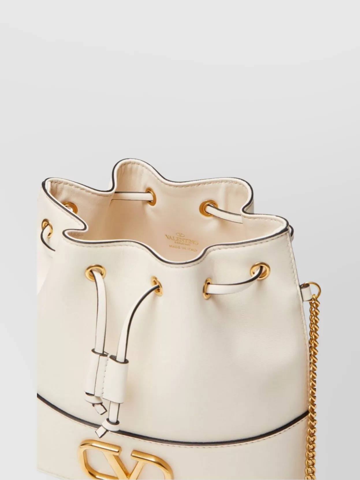 Valentino Garavani Vlogo Signature Leather Bucket Bag