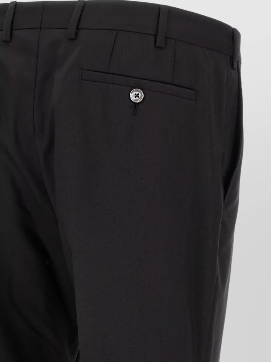Pal Zileri Wool Straight-Leg Tailored Trousers