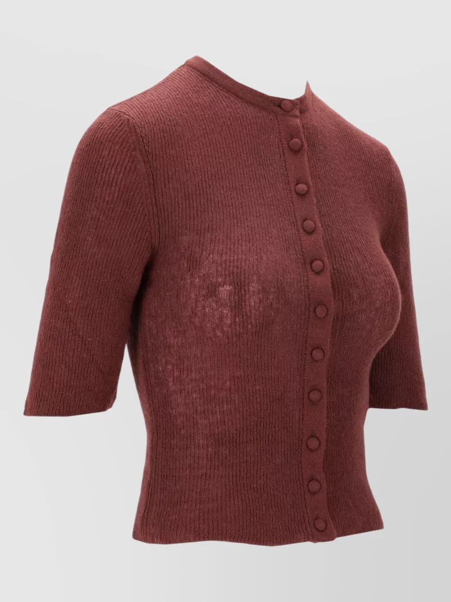 Citizens Of Humanity Tabitha Knit Cardigan Short Sleeve Crew Neck